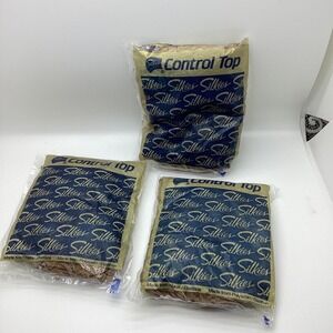 Silkies Control Top Pantyhose 3 Pack X-Large Natural Nude Support Legs 070501